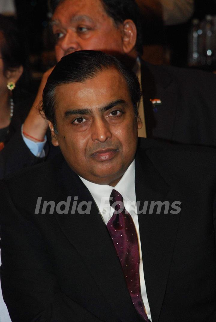 Mukesh Ambani at Karan Johar hosts CNBC India Business Awards at Grand Hyatt. .