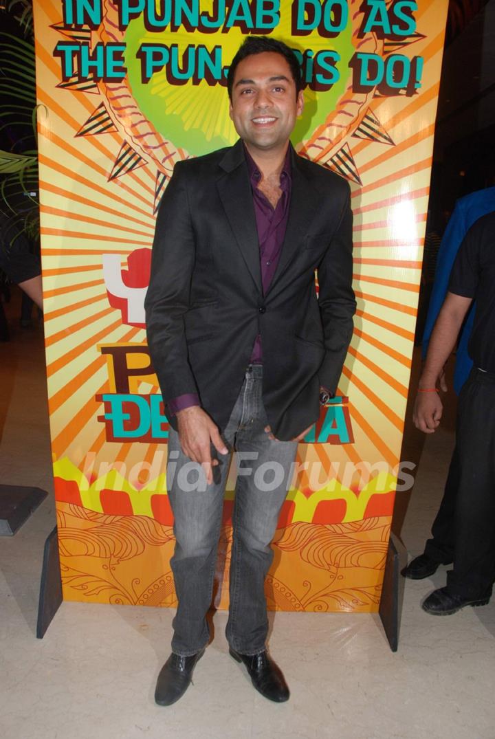 Abhay Deol at Yamla Pagla Deewana music launch at Novotel.  .