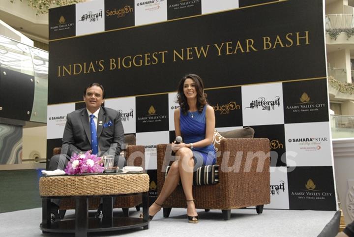 Mallika Sherawat grace the Sahara Star New Year's bash announcement at the Sahara Star