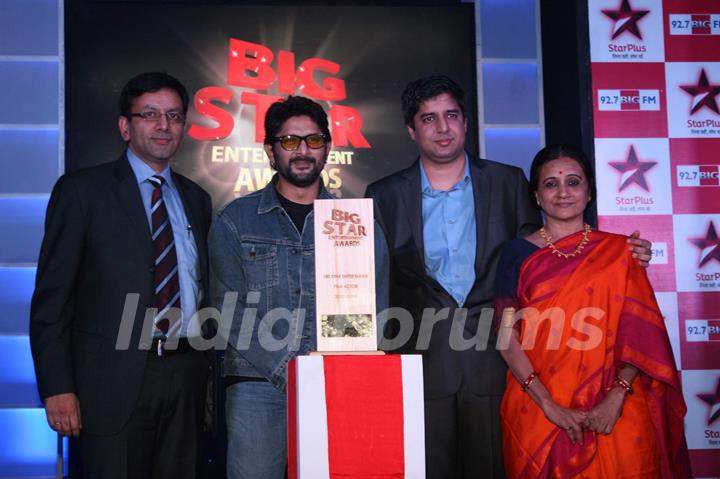 Arshad Warsi at the launch of Big Star Entertainment awards at Taj Bandra, Mumbai, Wed afternoona. .