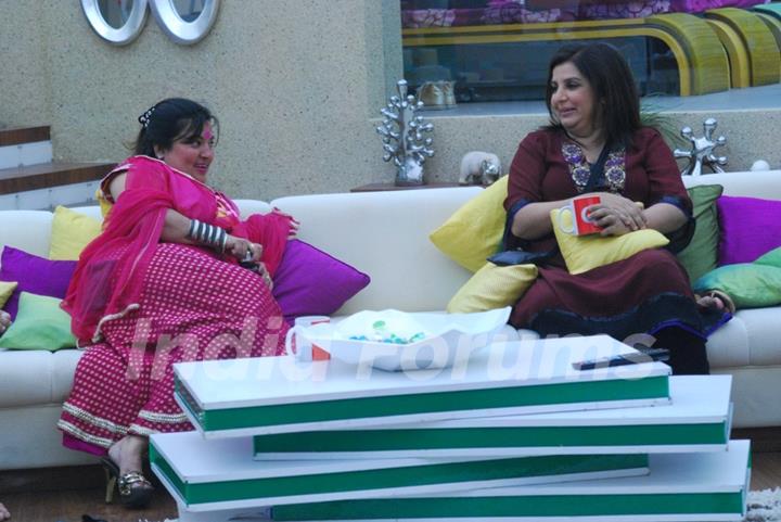 Farah Khan in the Bigg Boss house