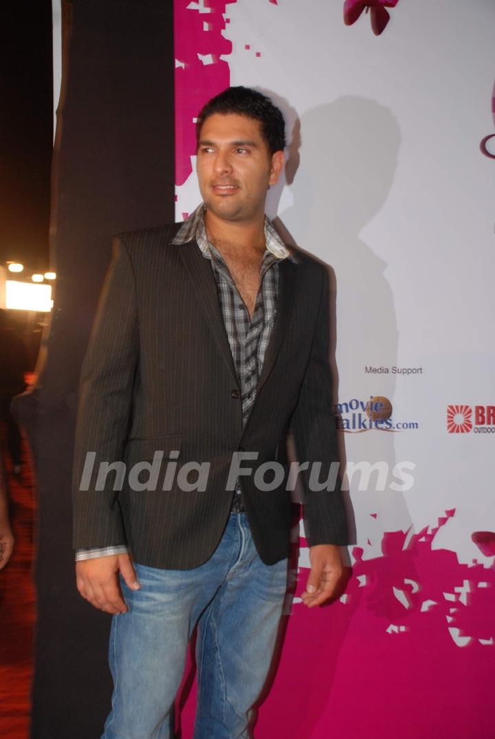 Yuvraj Singh at the Pearls Waves Concert,  Bandra Kurla Complex in Mumbai. .