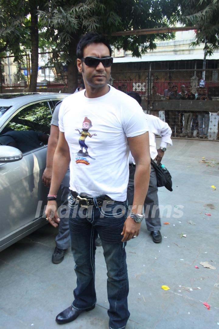 Ajay Devgan at 'Toonpur Ka Superhero' promotional events