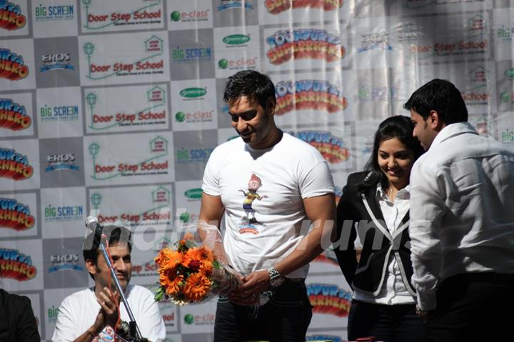 Ajay Devgan at 'Toonpur Ka Superhero' promotional events