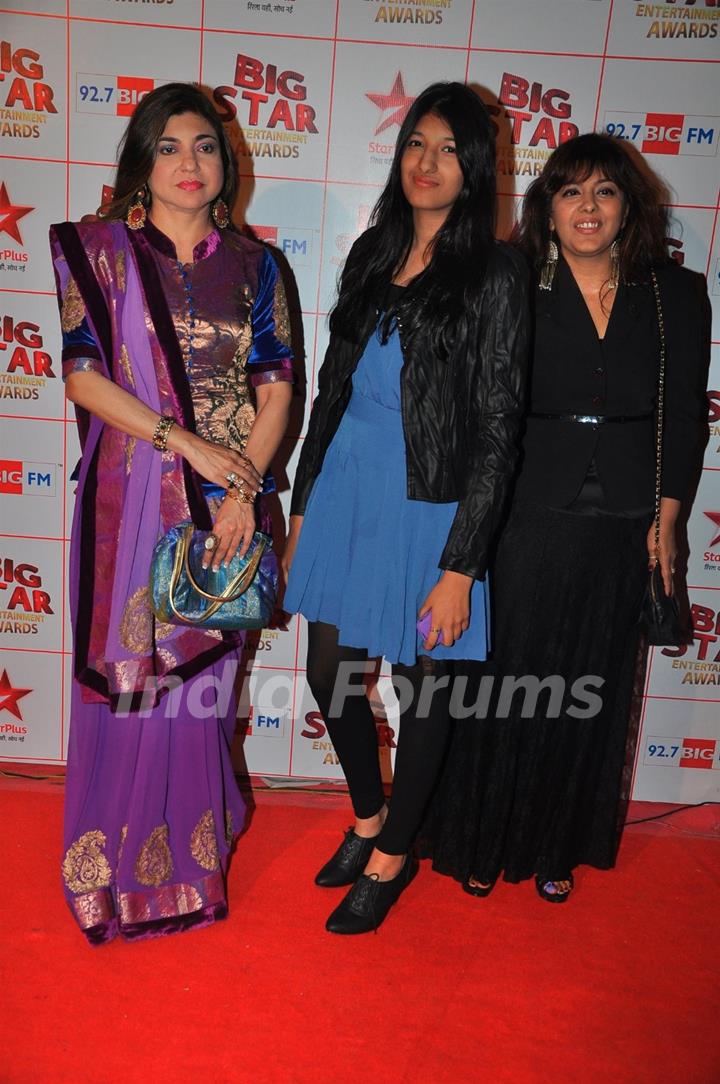 Alka Yagnik at the Big Star Entertainment Awards held at Bhavans College Grounds in Andheri, Mumbai