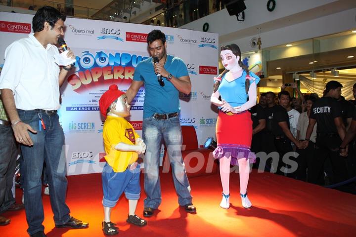 Ajay Devgan at Promotion of movie  &quot;Toonpur Ka Super Hero&quot; at oberoi mall, Mumbai