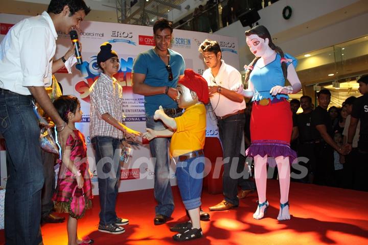 Ajay Devgan at Promotion of movie  &quot;Toonpur Ka Super Hero&quot; at oberoi mall, Mumbai