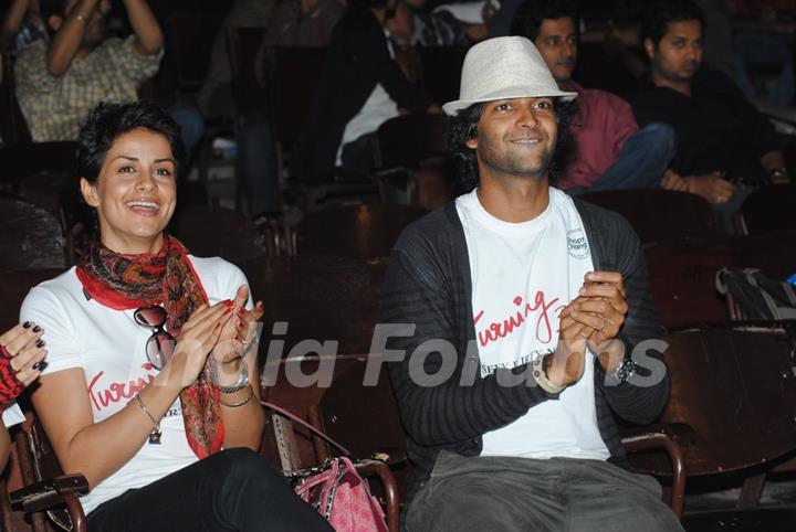 Purab Kohli and Gul Panag at Promotion of movie ''Turning 30!!!'' at IIT Powai ,Mumbai