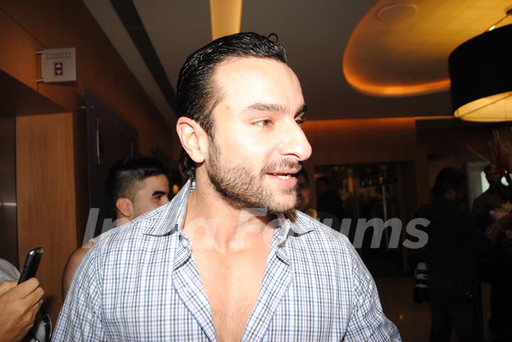 Saif Ali Khan at Press Conf. for the Prakash Jha's upcoming movie ''Aarakashan'' at Novatel, Mumbai