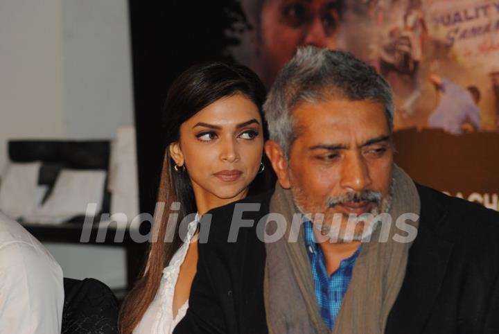 Deepika Padukone at Press Conf. for the Prakash Jha's upcoming movie ''Aarakshan'' at Novatel, Mumba