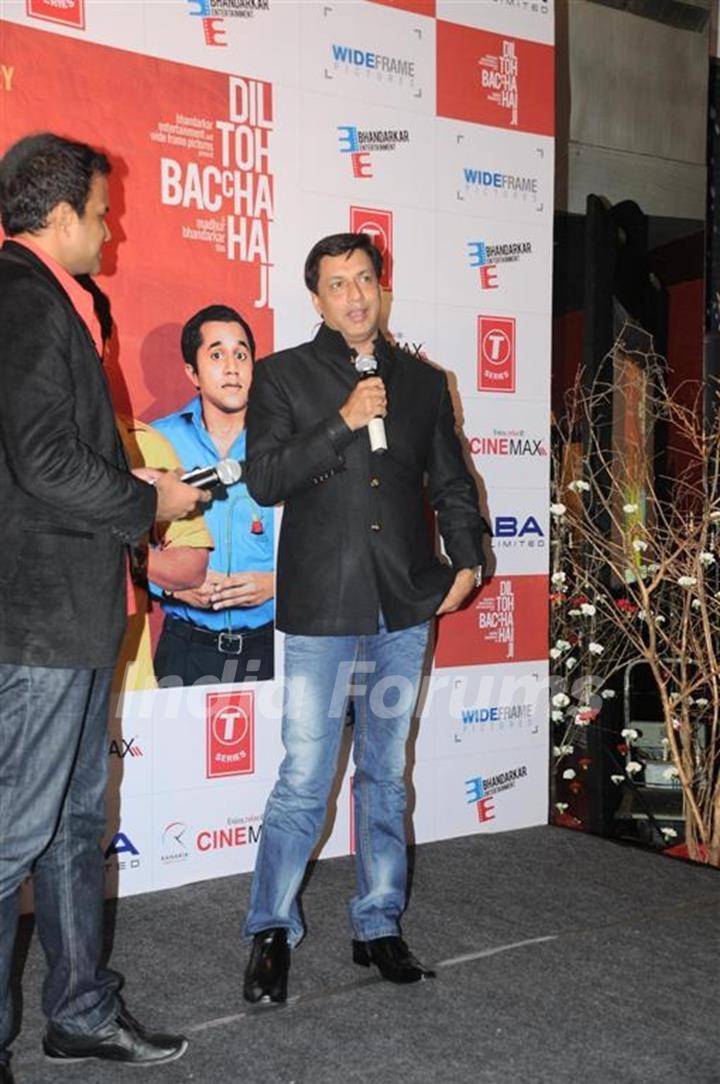 Madhur Bhandarkar in Dil To Baccha Hai Ji music launch at Cinemax