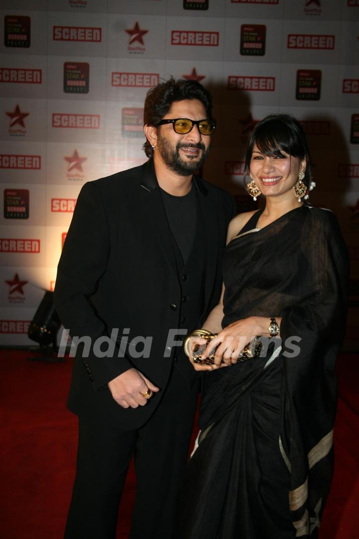 Arshad Warsi with his wife at 17th Annual Star Screen Awards 2011