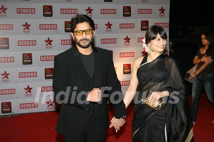 Arshad Warsi with his wife at 17th Annual Star Screen Awards 2011