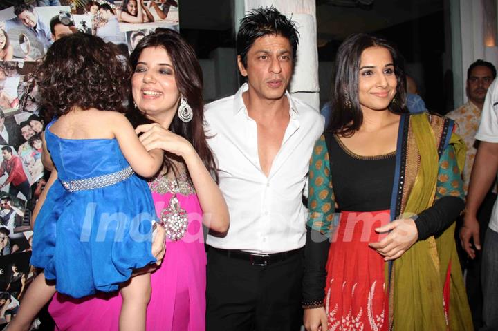 Shahrukh Khan and Vidya Balan at Dabboo Ratnani Calendar Launch at Olive, Bandra, Mumbai