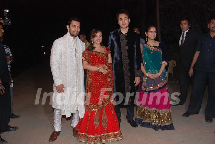 Aamir Khan, Avantika Malik, Imran Khan & Kiran Rao at sangeet photos. .