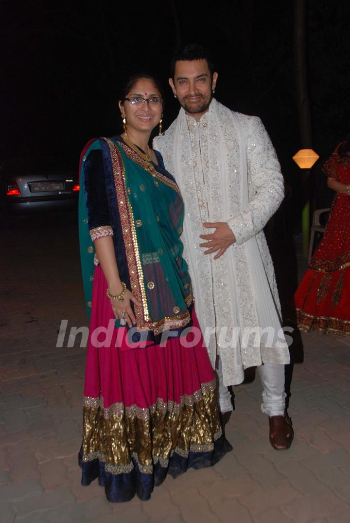 Aamir Khan & Kiran Rao at sangeet photos. .