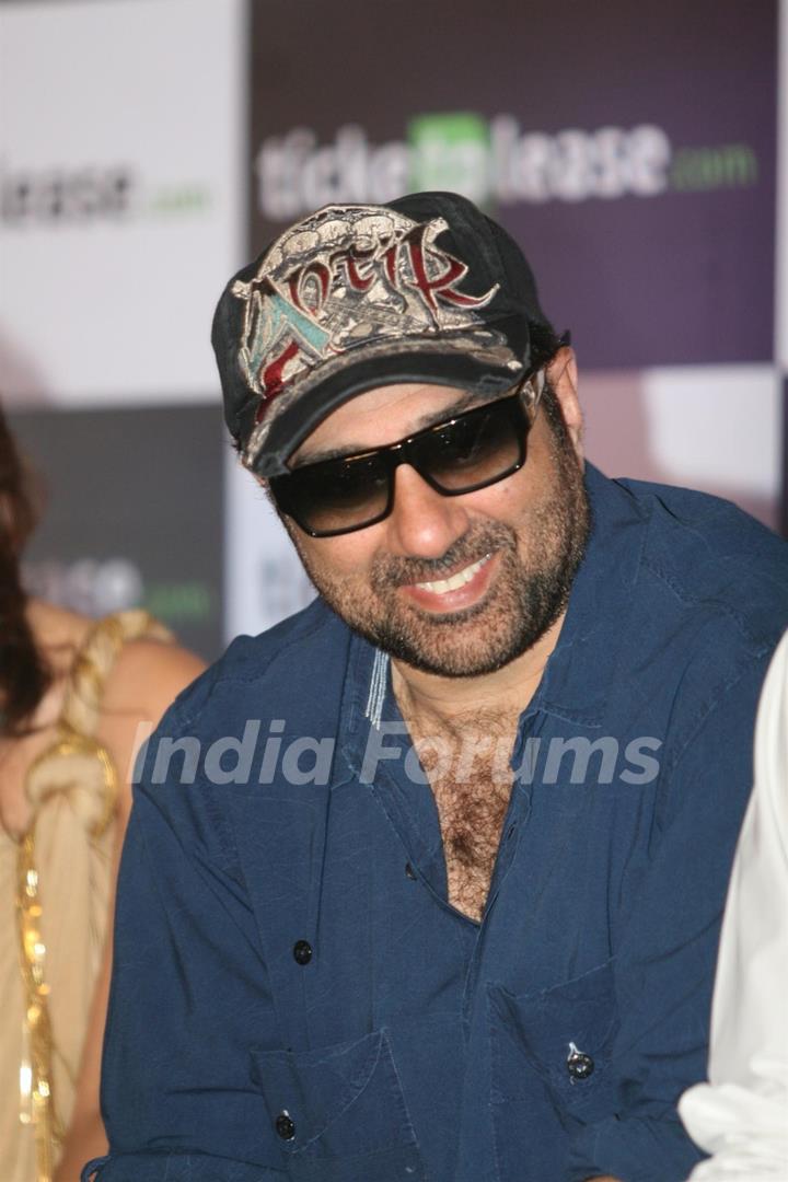 Sunny Deol launched Ajay Devgan's new online venture ticketplease.com at Hotel JW Marriott in Juhu, Mumbai