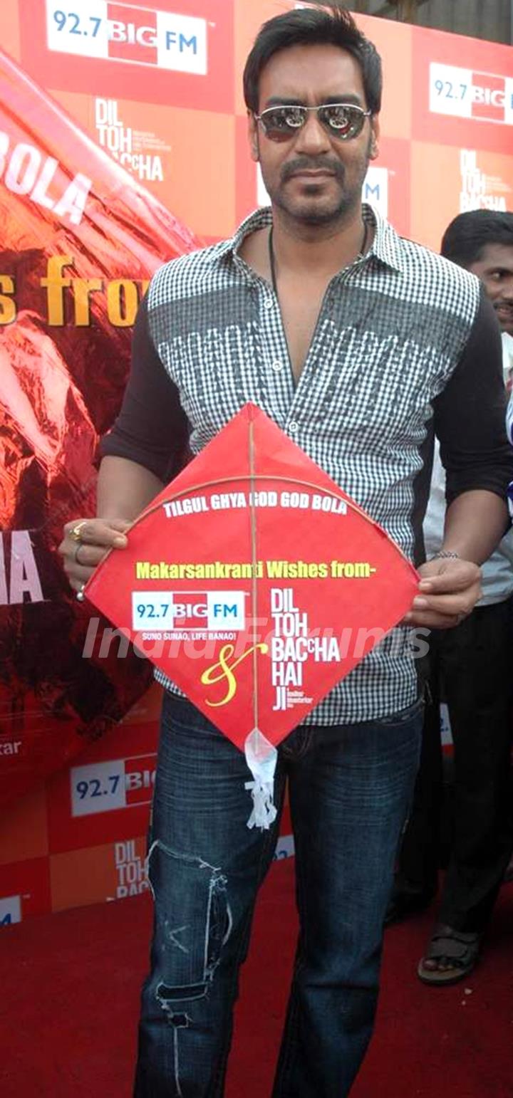 Ajay Devgan at Dil Toh Baccha Hai Ji Kite Flying Event