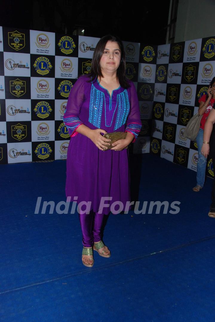 FarahKhan in 'Lions Gold Awards'  at Bhaidas Hall. .