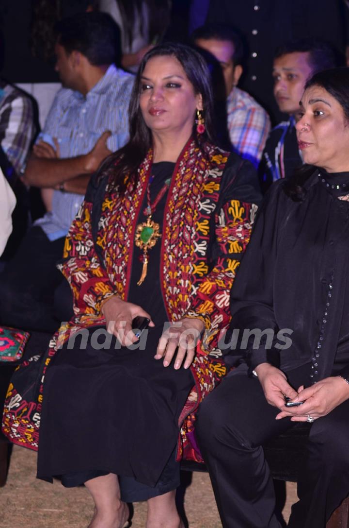 Shabana Azmi for Manish Malhotra show for Chivas Studio at Mahalaxmi Race Course. .