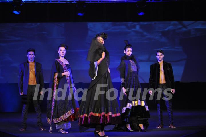 Models walking on the ramp for Manish Malhotra show for Chivas Studio