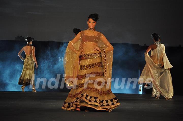 Models walking on the ramp for Manish Malhotra show for Chivas Studio