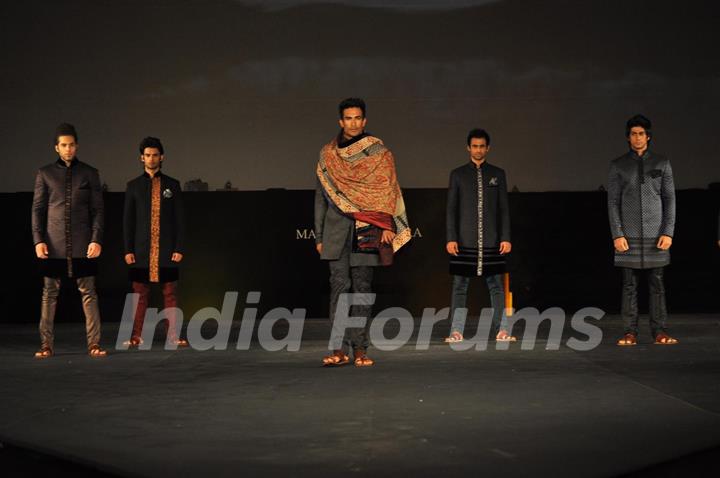 Models walking on the ramp for Manish Malhotra show for Chivas Studio