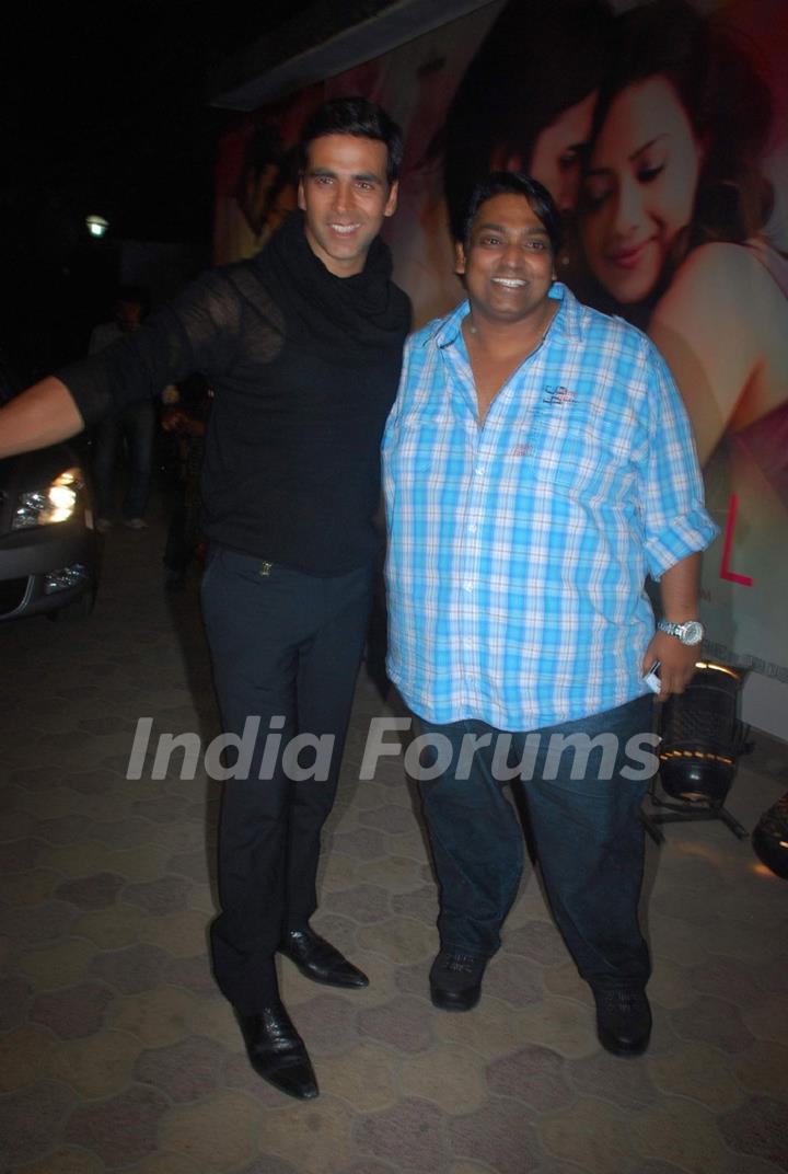 Akshay Kumar and Ganesh Acharya launch the music of Angel film at Dockyard. .