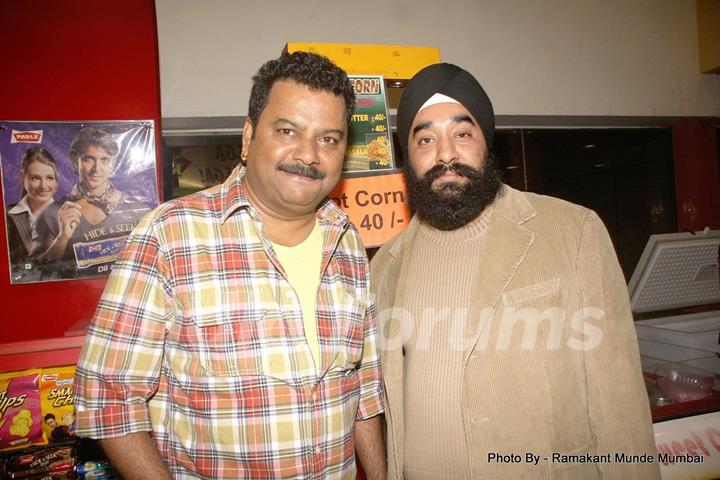 Nagesh Bhoshle and Gurupal in Premiere of 'Hostel' movie at Fun Republic Andheri