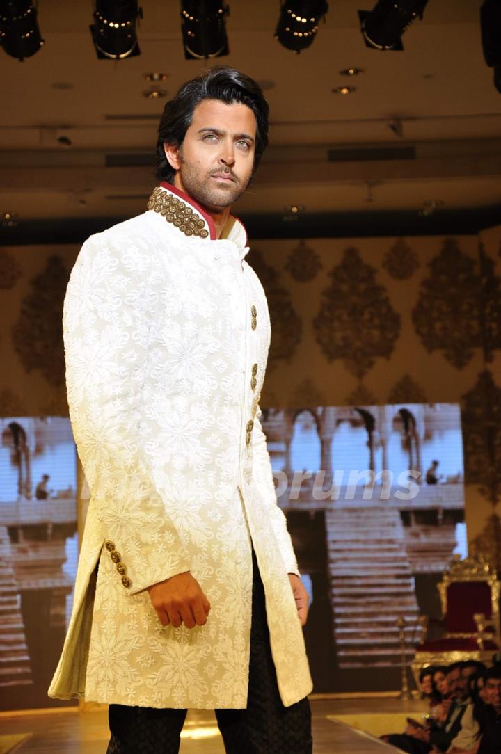 Hrithik Roshan walk the ramp at Mizwan Show. .