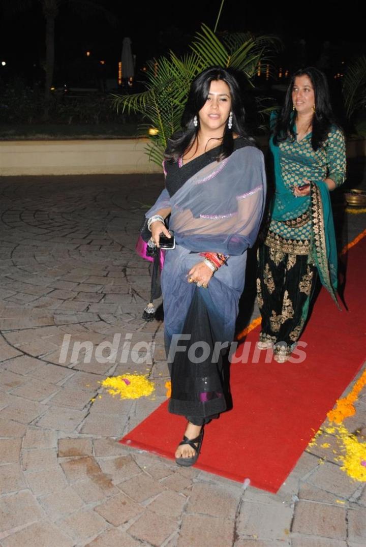 Ekta Kapoor in Sameer Soni and Neelam Kothari's wedding ceremony