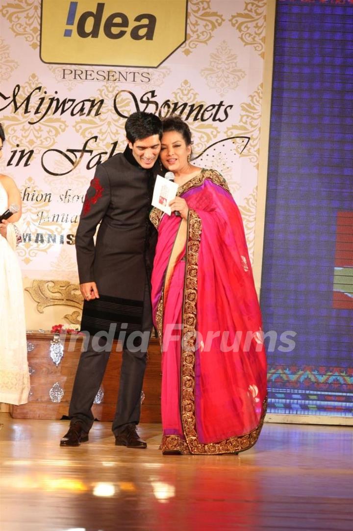 Manish Malhotra with Shabana Azmi's charity show 'Mizwan Sonnets in fabric'