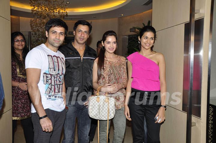 Celebs at Dil Toh Baccha Hai Ji starcast at Mumbai Cyclothon press meet at Trident. .