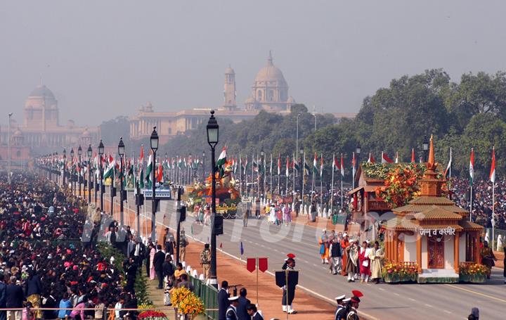 The Republic Day parade at Rajpath in New Delhi on Wed Jan 2011. .