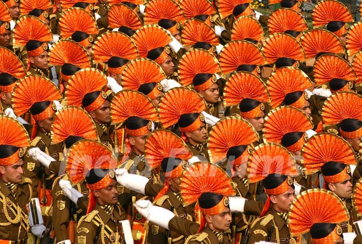 The Republic Day parade at Rajpath in New Delhi on Wed Jan 2011. .