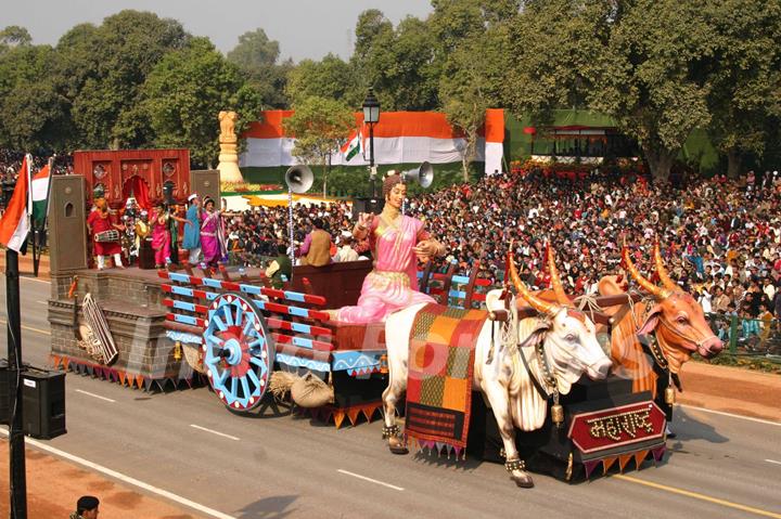 The Republic Day parade at Rajpath in New Delhi on Wed Jan 2011. .