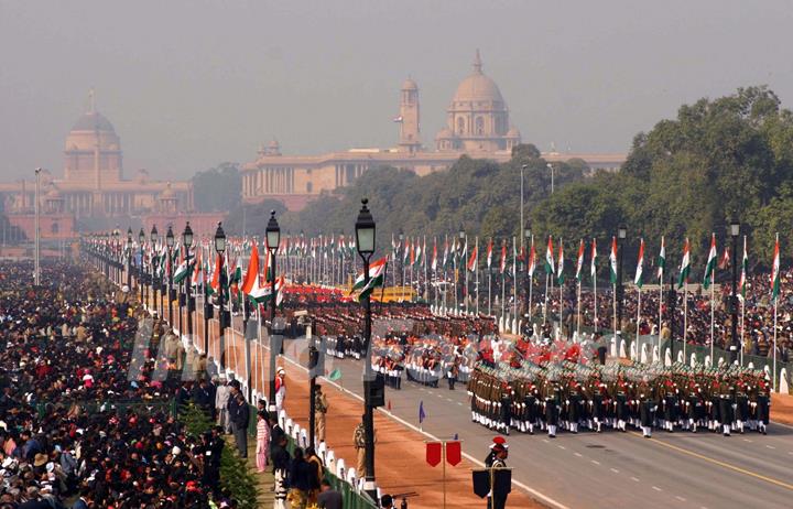 The Republic Day parade at Rajpath in New Delhi on Wed Jan 2011. .