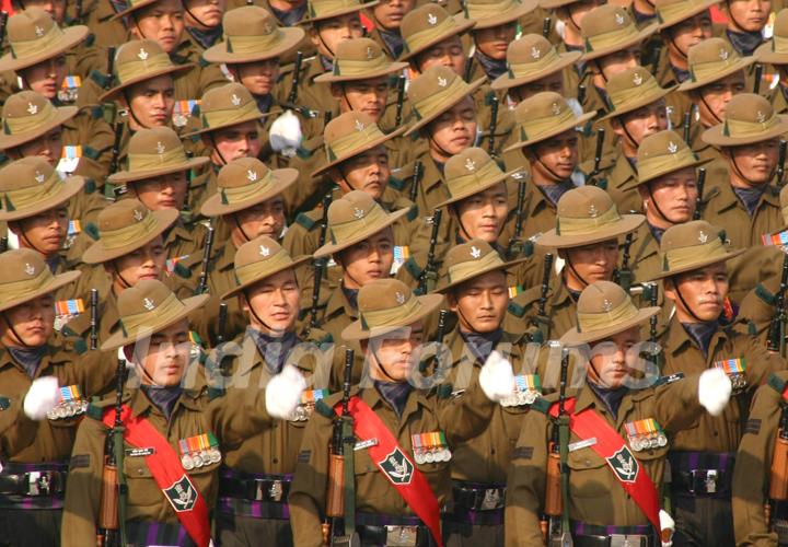 The Republic Day parade at Rajpath in New Delhi on Wed Jan 2011. .