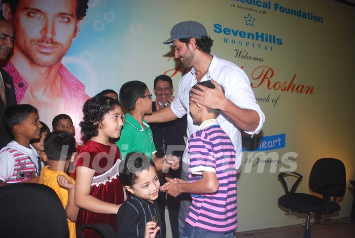 Hrithik Roshan at the launch of 'Save a heart' campaign by SevenHills