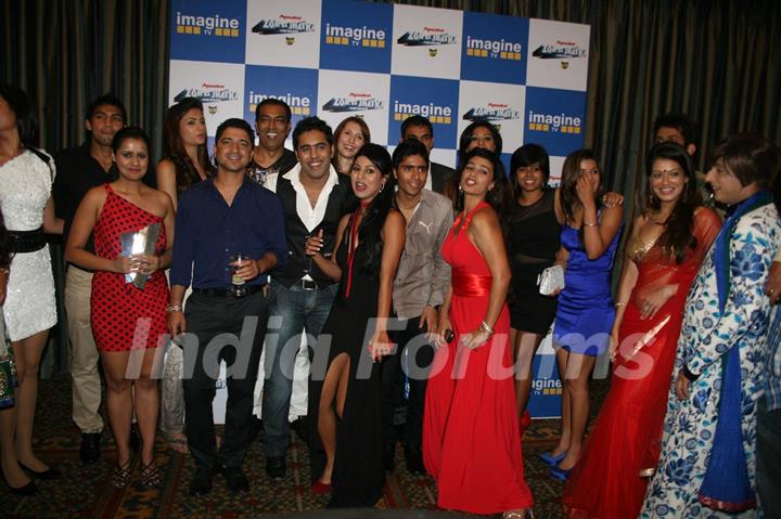 Contestants at 'Zor Ka Jhatka' bash at JW Marriott Hotel in Mumbai