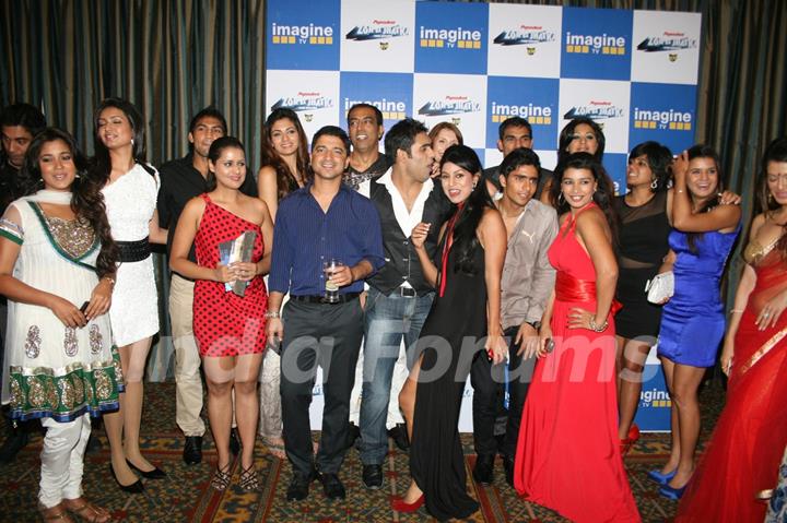 Contestants at 'Zor Ka Jhatka' bash at JW Marriott Hotel in Mumbai