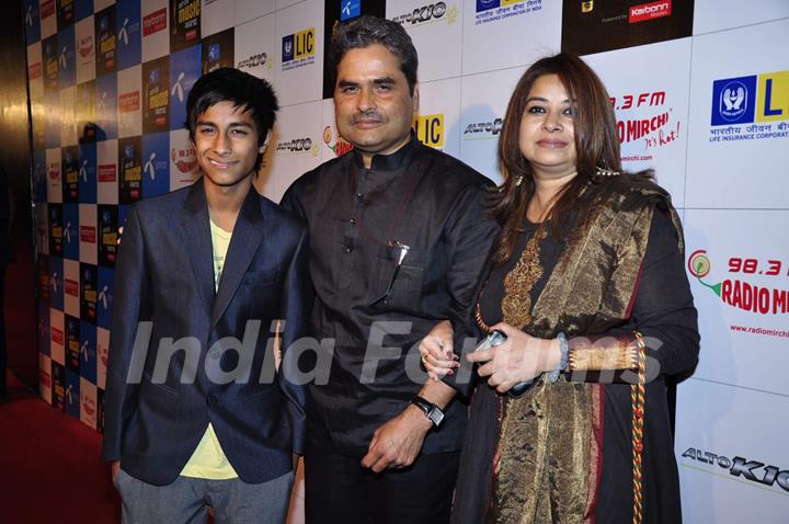 Vishal Bharadwaj with his wife and son at Mirchi Music Awards 2011 at BKC