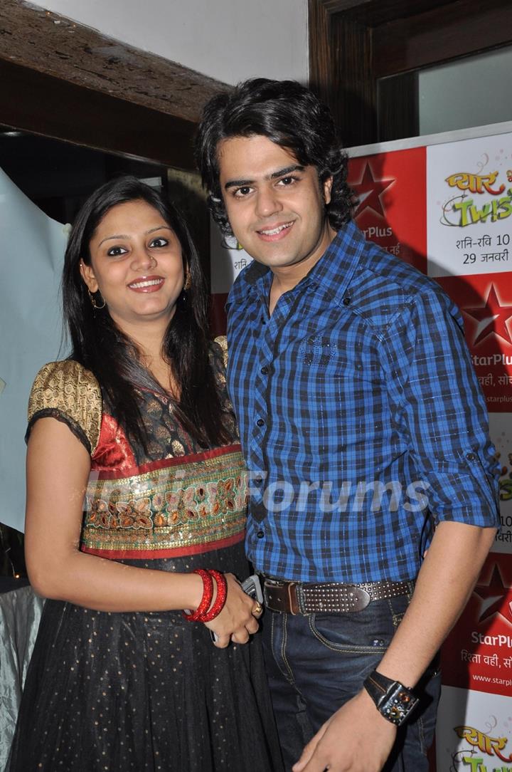 Manish Paul with wife Sanyukta at the launch party of Pyaar Mein Twist