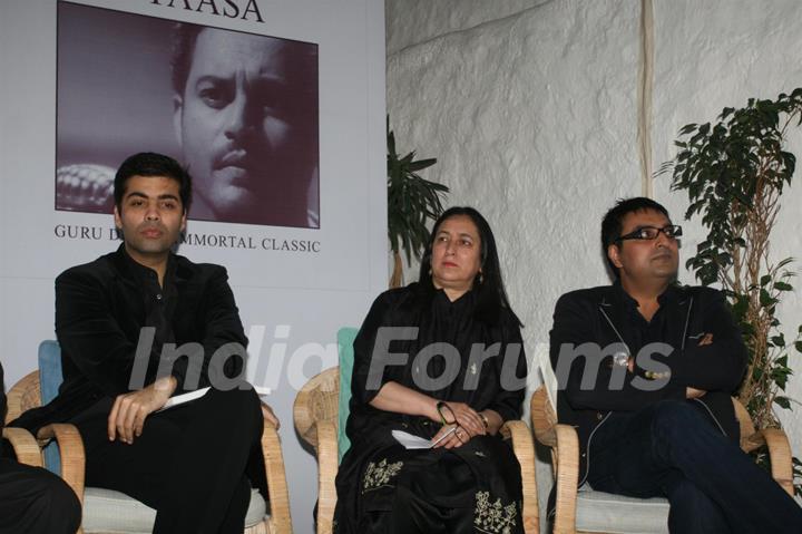 Karan Johar unveils Guru Dutt's Pyaasa book at Olive in Bandra