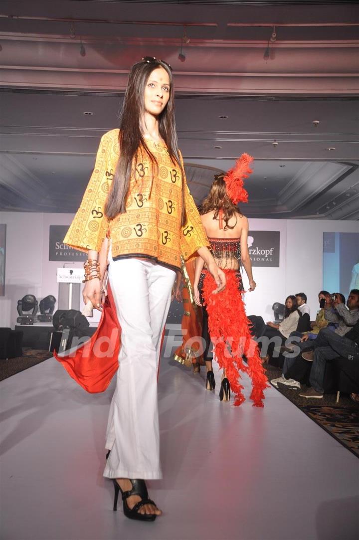 Model graces the Schwarzkopf Professional Coffee Table book launch at the Leela Hotel