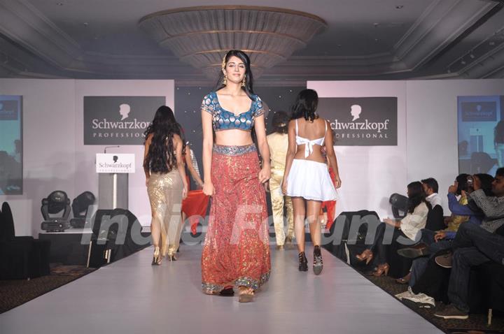 Model graces the Schwarzkopf Professional Coffee Table book launch at the Leela Hotel