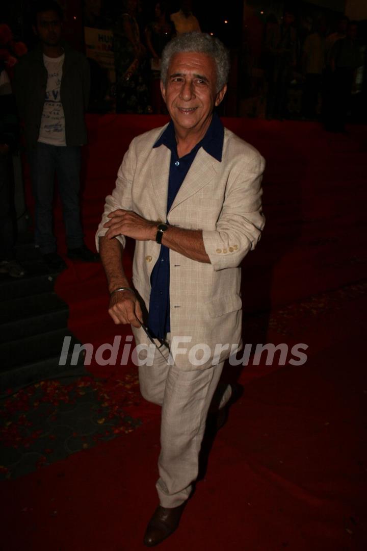 Naseeruddin Shah at Dev Anand’s old classic film “Hum Dono” premiere at Cinemax Versova