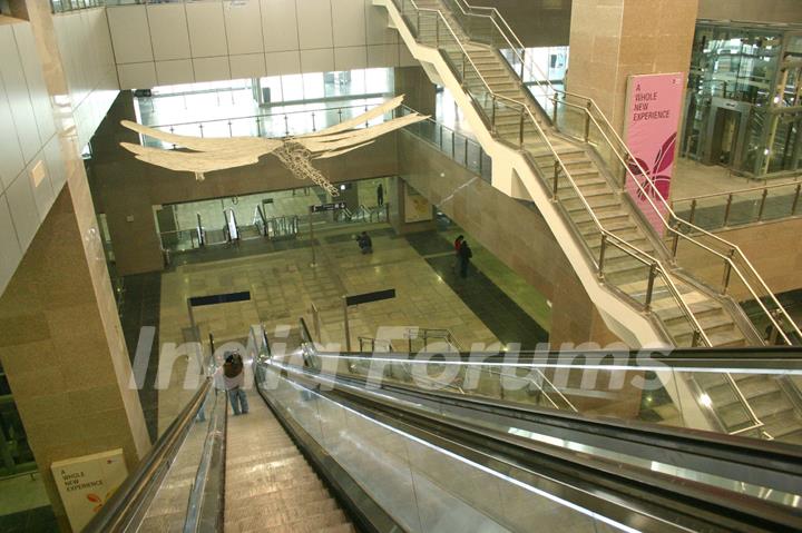 The inside view of Airport Metro in New Delhi on Sat 2 Feb 2011. .