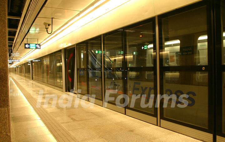 A inside view of Airport Metro station at IGI Airport in New Delhi on Sat 5 Feb 2011. .