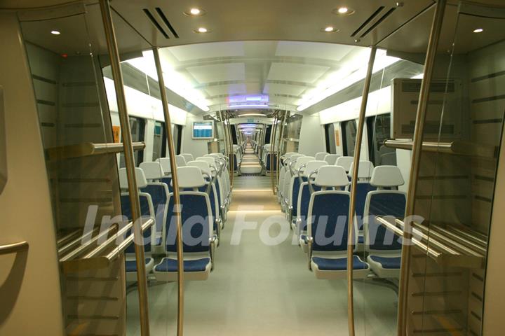 The inside view of Airport Metro at the IGI Airport  station in New Delhi on Sat 5 Feb 2011. .